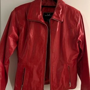 Vintage red leather Wilson’s jacket, Medium